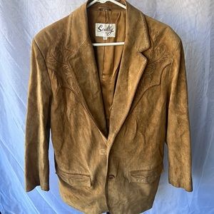 Brown Leather Western Jacket